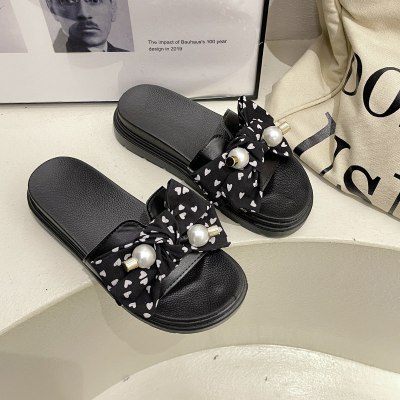 枫述仙女风蝴蝶结拖鞋女外穿2021夏季新款韩版时尚厚底少女可爱一字拖