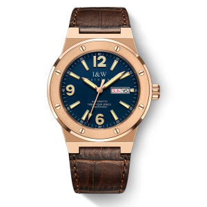 [硬朗风]瑞士I&W CARNIVAL品牌手表全自动机械表男表防水新款皮带时尚夜光表小众设计轻奢巡洋舰系列腕表589G