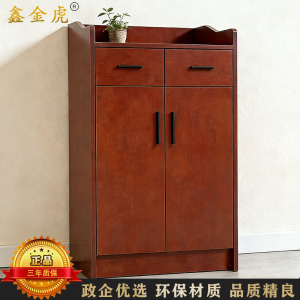 鑫金虎 简约现代餐边柜厨房储物柜北欧风碗柜家用茶水柜 红棕色80cm