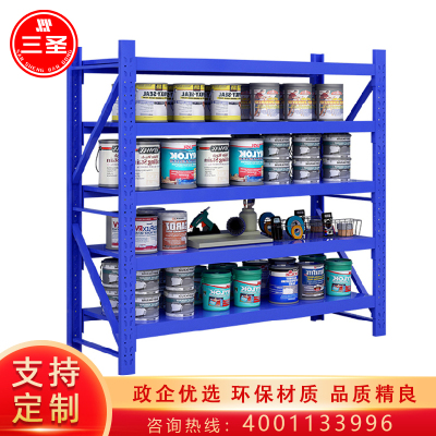 三圣 办公家具货架仓储仓库置物架库房多功能展示架铁架子每层300KG主架五层