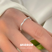 999纯银简约竹节戒指女指环小众设计尾戒清新韩国网红ins风送女朋友老婆情人节七夕生日礼物