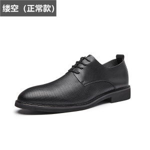 新款百搭春夏正装皮鞋商务休闲男鞋青年舒适软底单鞋软面