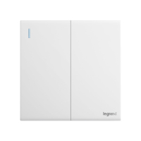 罗格朗/LEGRAND 明装薄款插座 明智Plus系列双开双控 个