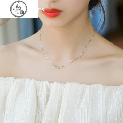 925银可爱海豚项链女锁骨链银饰品日韩简约小鱼韩国生日学生 JiMi