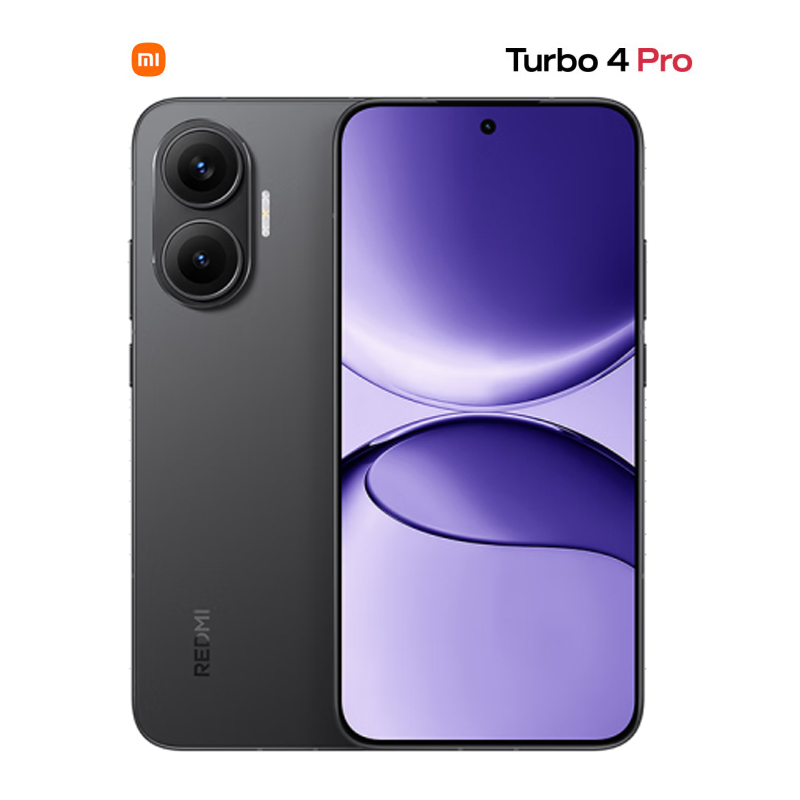 小米REDMI Turbo 4 Pro 黑色 12GB+256GB 第四代骁龙8s性能芯 7550mAh大电池 90W快充 IP68防水 5G手机