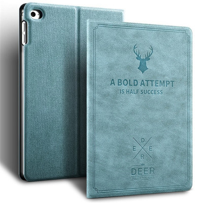 坚酷mini123保护套iPad7.9寸苹果迷你三平板电脑全包边防摔散热翻盖皮套爱派外壳复古鹿头支架男女通用