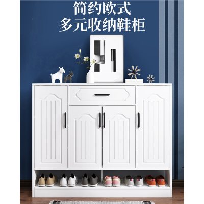  鞋柜家用门口大容量玄关柜阳台小户型法耐收纳储物柜简约现代门外鞋架