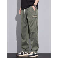 天丝直筒男士抽绳休闲裤 新款莱赛尔潮牌街潮流行宽松 垂顺运动裤