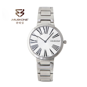 妙时空(MIUSKONE)独享创意系列 简约 超薄钢带男表 像皮带一样舒适的钢带表 男女皆可 罗马 MS107