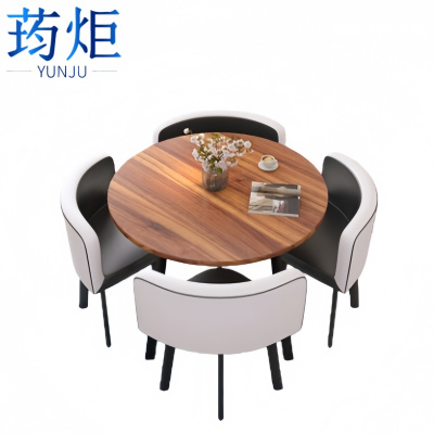 荺炬会客桌一桌四椅80cm套