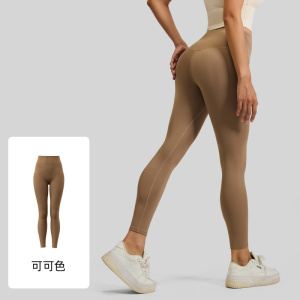 尴尬线瑜伽裤蜜桃提臀紧身裤高腰收腹运动裸感瑜伽裤女