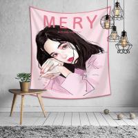 北欧INS粉色女孩城堡墙壁装饰挂布桌布背景布隔断窗帘卧室宿舍帘 图三 200高*150宽(送星灯+钉)竖