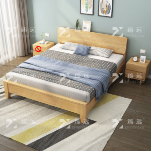 臻远 ZY4031115 实木床宿舍家具1.2米单人床含一个床头柜