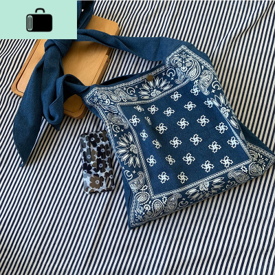 包包女2019新款百搭牛仔布袋包单肩斜跨肩带可调节简约文艺帆布包NEW LAKE 民族风牛仔蓝(肩带随意系)女士单肩包