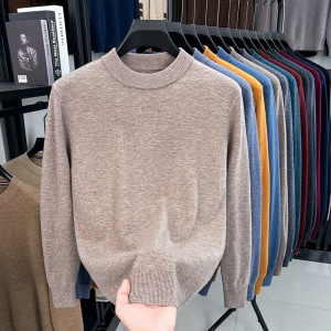 主推360克100%澳毛羊毛衫男秋冬新款半高领纯羊毛打底毛衣男