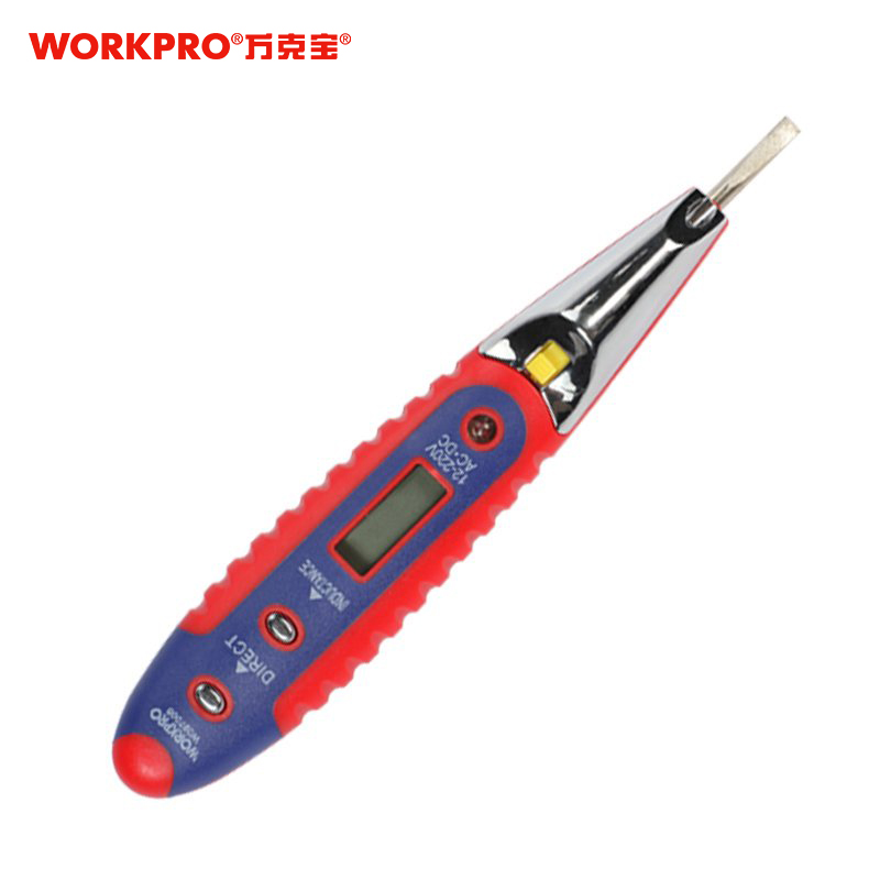 万克宝 145mm带灯多功能数显测电笔 W097008 个