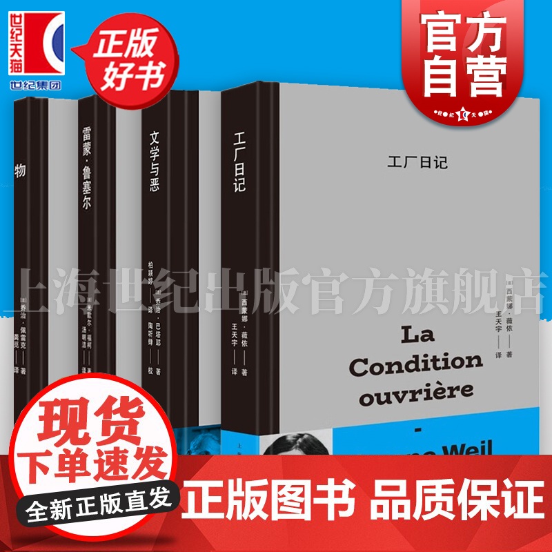 文学与恶/工厂日记/物/雷蒙鲁塞尔 米歇尔福柯西蒙娜薇依乔治佩雷克作品集欧洲文学上海人民出版社