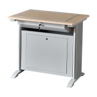 臻远ZY4012401隐藏式翻转电脑桌培训桌教室机房多媒体学习桌办公桌A款单人位