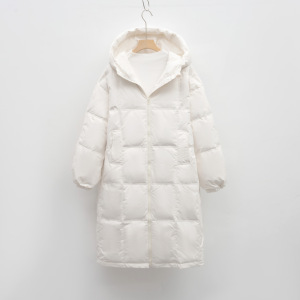 加厚宽松面包服新款鸭绒冬季外套加长款过膝羽绒服女
