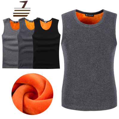 NEWLAKE秋冬男士保暖背心加绒加厚坎肩内穿紧身双面绒大码打底马甲男