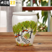 三维工匠多肉花盆大号老桩高盆大口径老庄植物创意简约陶罐粗陶陶瓷小花盆 G462 中等花盆容器