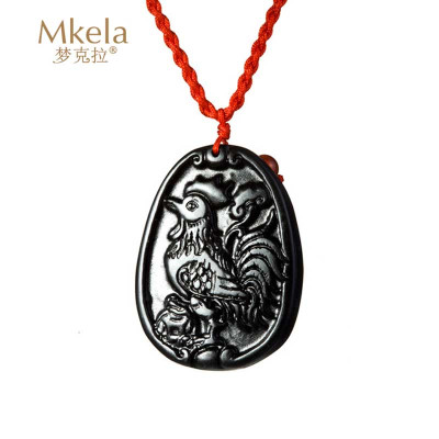 梦克拉Mkela 砭石项链吊坠 十二生肖鸡项坠 民族风 其他