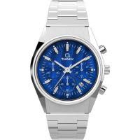 Timex/天美时中性欧美石英钢带蓝盘防水米经典复古计时腕表