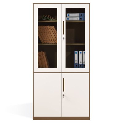 全简文件柜办公柜钢制铁皮柜资料柜档案柜储物拆装柜大器械文件柜咖白套色