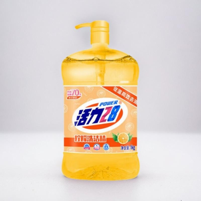 活力28柠檬洗洁精2斤去油果蔬餐具净厨房碗筷按压泵食品级家用洗剂