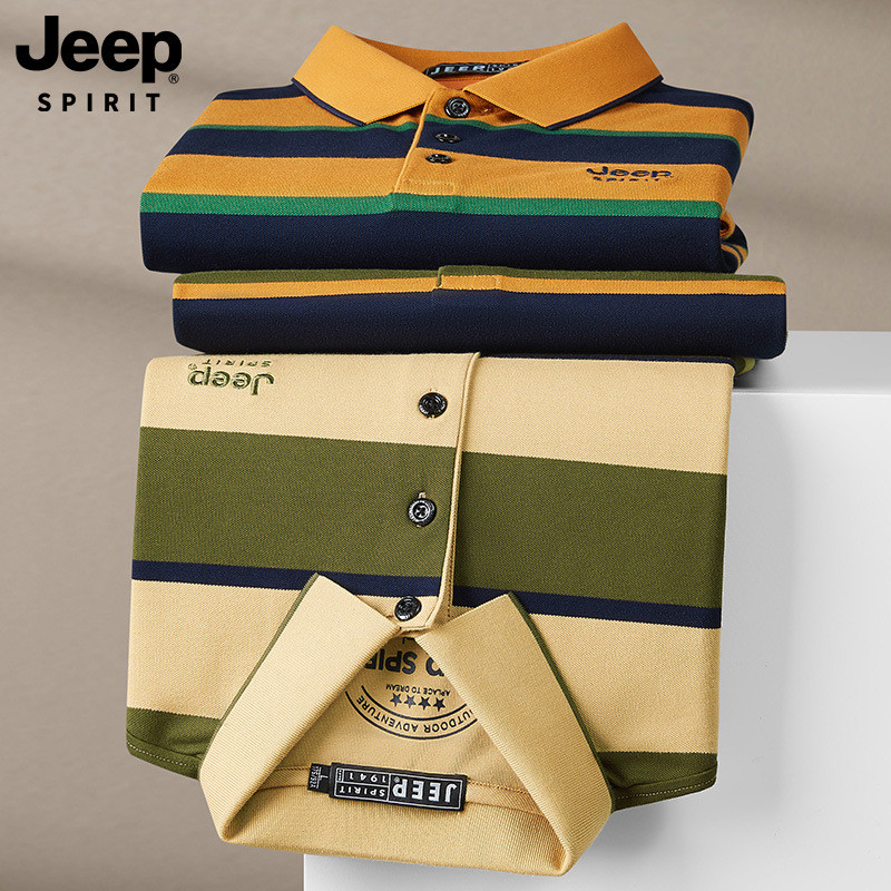 JEEP SPIRIT 男士polo衫2025新款夏季宽松休闲短袖T恤上衣男T恤