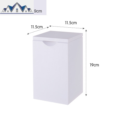 简约桌面垃圾桶化妆台面办公桌上收纳桶客厅家用小号清洁桶带盖 三维工匠