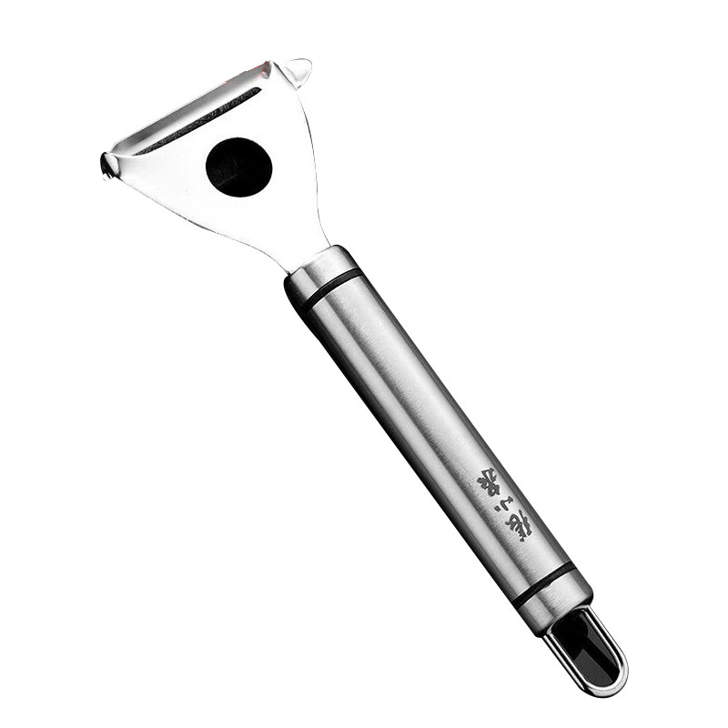 鲁宝(LUBAO) 削皮刀不锈钢刮皮器水果刀土豆甘蔗厨房瓜果苹果刮皮刀神器 不锈钢削皮刀(单只)