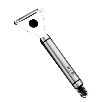 鲁宝(LUBAO) 削皮刀不锈钢刮皮器水果刀土豆甘蔗厨房瓜果苹果刮皮刀神器 不锈钢削皮刀(单只)