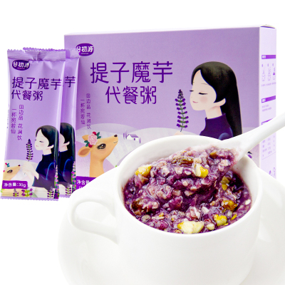 谷初源 提子魔芋代餐粥 早餐晚餐营养粉 代餐粉450g 紫薯味