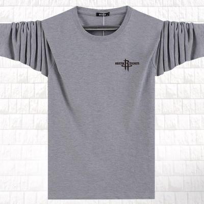 尚品杭秋季男士长袖T恤秋衣大码男士卫衣纯棉圆领打底衫中年宽松T恤