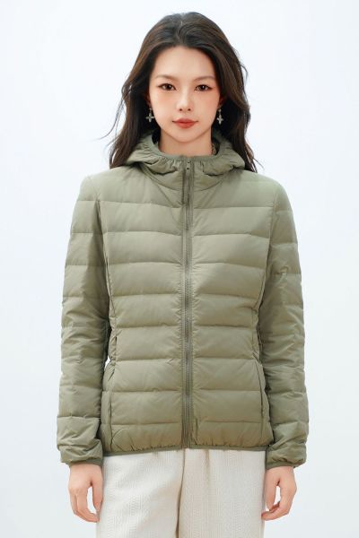 女式90绒女装连帽带帽无缝压胶羽绒服短款大码外套_36