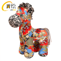晋绘 新年春节吉祥物公仔玩偶 民俗布艺马27cm 个