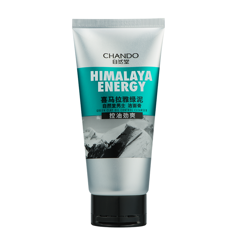 自然堂(CHANDO) 自然堂男士喜马拉雅绿泥控油洁面膏120g