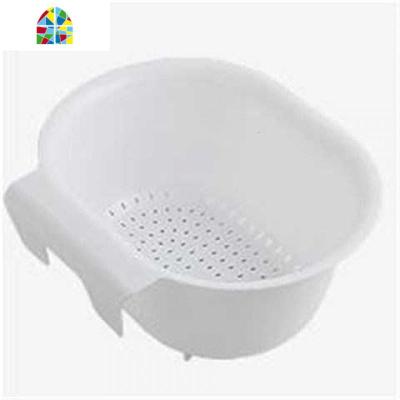 [沥水挂篮]可挂式水沥水架厨房洗菜篮水池滤塑料洗菜盆 FENGHOU 蓝色1个装