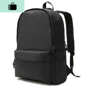 日韩休闲牛津布帆布双肩包男女学生书包背包韩版潮旅行包NEW LAKE 聚酯纤维黑色升级加大版