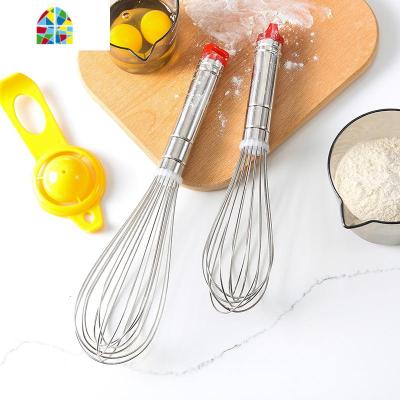 304不锈钢手动打蛋器 打发奶油鸡蛋小型搅拌棒家用烘焙工具加粗 FENGHOU [18英寸]43cm打蛋器