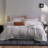 高端加厚澳棉绒四件套新款冬季保暖牛奶绒被套珊瑚绒床上用品