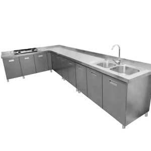 广亿隆定制厨房不锈钢推拉门橱柜移门工作台每米单价