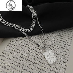 JiMi方牌双层叠戴小公主项链女ins风小众设计感嘻哈锁骨链子气质颈链 欧美叠戴双层项链(内链长约40cm)