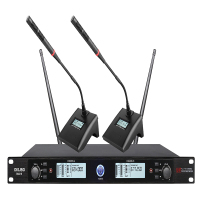 迪玠宝(DISJBO)SM218一拖二无线会议麦克风 会议室 酒店 礼堂 防啸叫麦克风