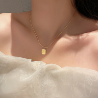 钛钢项链女高级设计感轻奢小众金色颈链配饰2023年新款锁骨链送女朋友老婆情人节七夕生日礼物