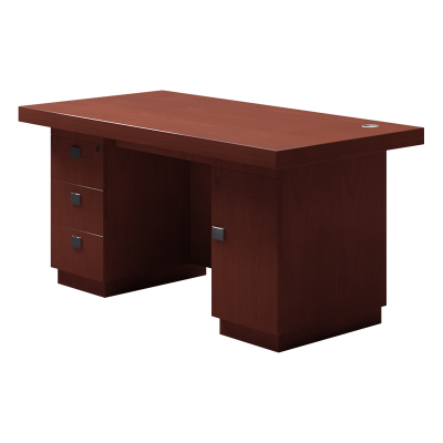 翌嘉YJ-20014办公桌实木皮电脑桌办公室老板桌