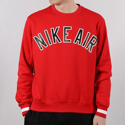 NIKE耐克卫衣男装2021春季新款本命年红色运动服套头衫AR1823-657