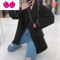 七斓灰色小西装外套女2023年新款韩版黑色西服套装上衣设计感小众