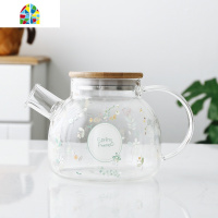 日式耐热过滤玻璃冷水壶套装大容量家用防爆泡茶壶凉白开水壶杯子 FENGHOU 森林小鹿(大凉水壶)+4杯+托盘